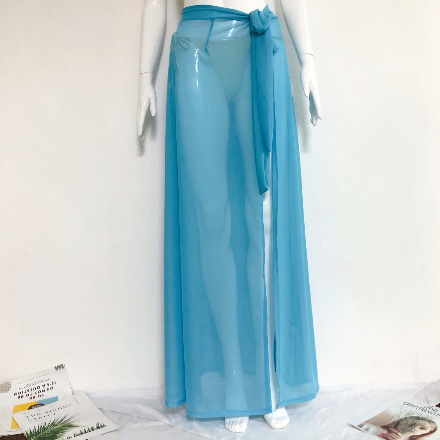 OEM Factory Wholesale Accept Custom Solid Color Lace Women's Smock Beach Cover Up Long Skirt  Bikini Swimwear