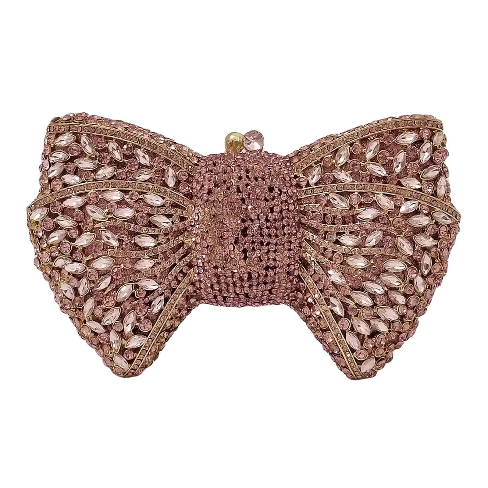 OEM Factory Zinc Alloy Sliver Bow Clutch Diamond Rhinestone Purses And Handbags Luxury holographic Evening Bows Crystal Bag