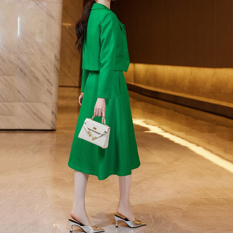 OEM High-Quality 2 Piece Dealers Set Office Ladies Candy Color Skirt Suit Designs Women Business Suits for work Formal Wear