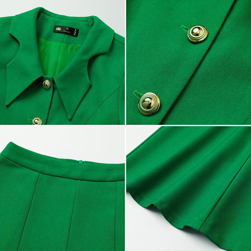 OEM High-Quality 2 Piece Dealers Set Office Ladies Candy Color Skirt Suit Designs Women Business Suits for work Formal Wear