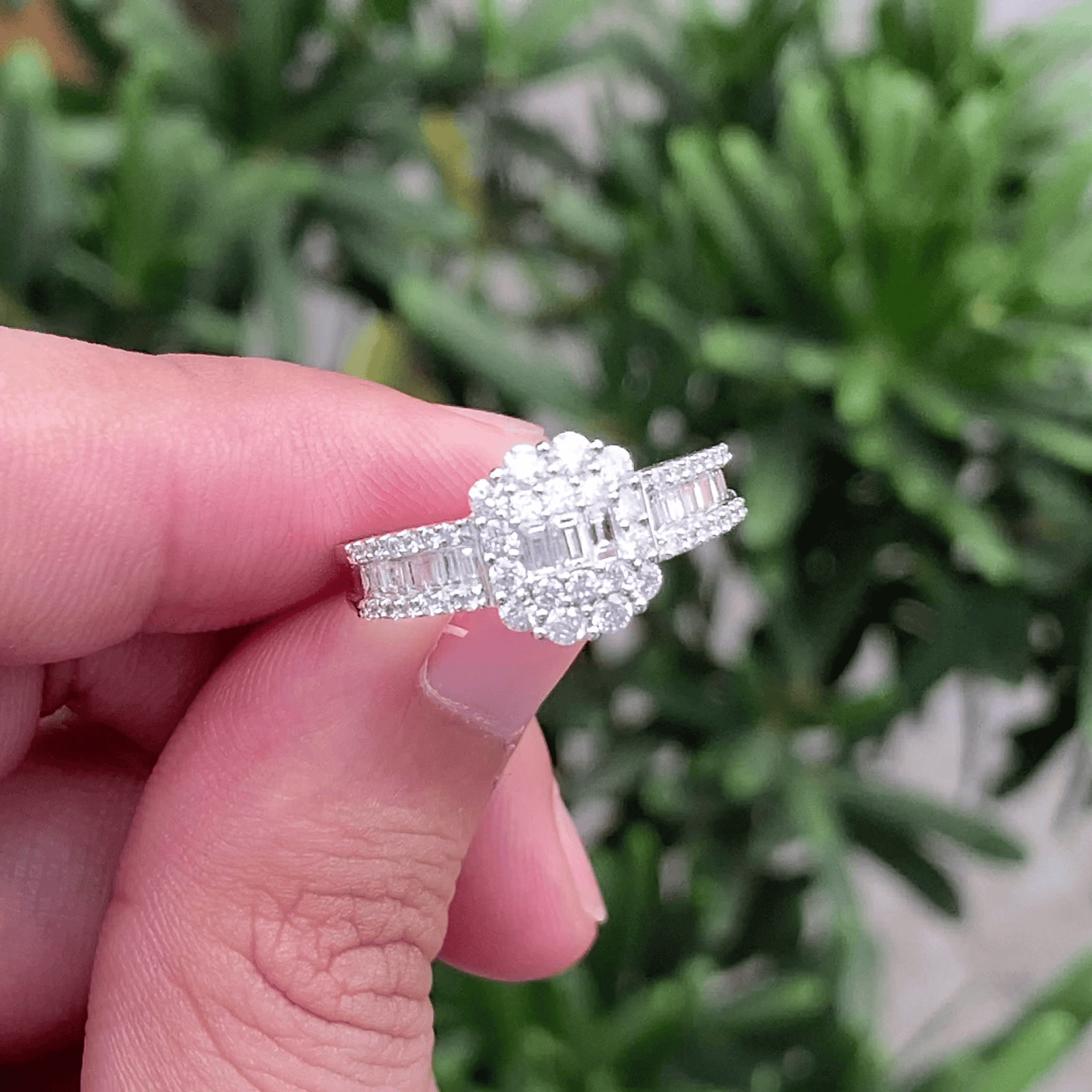 oem jewelry natural diamond 18k real gold custom rings jewelry for women