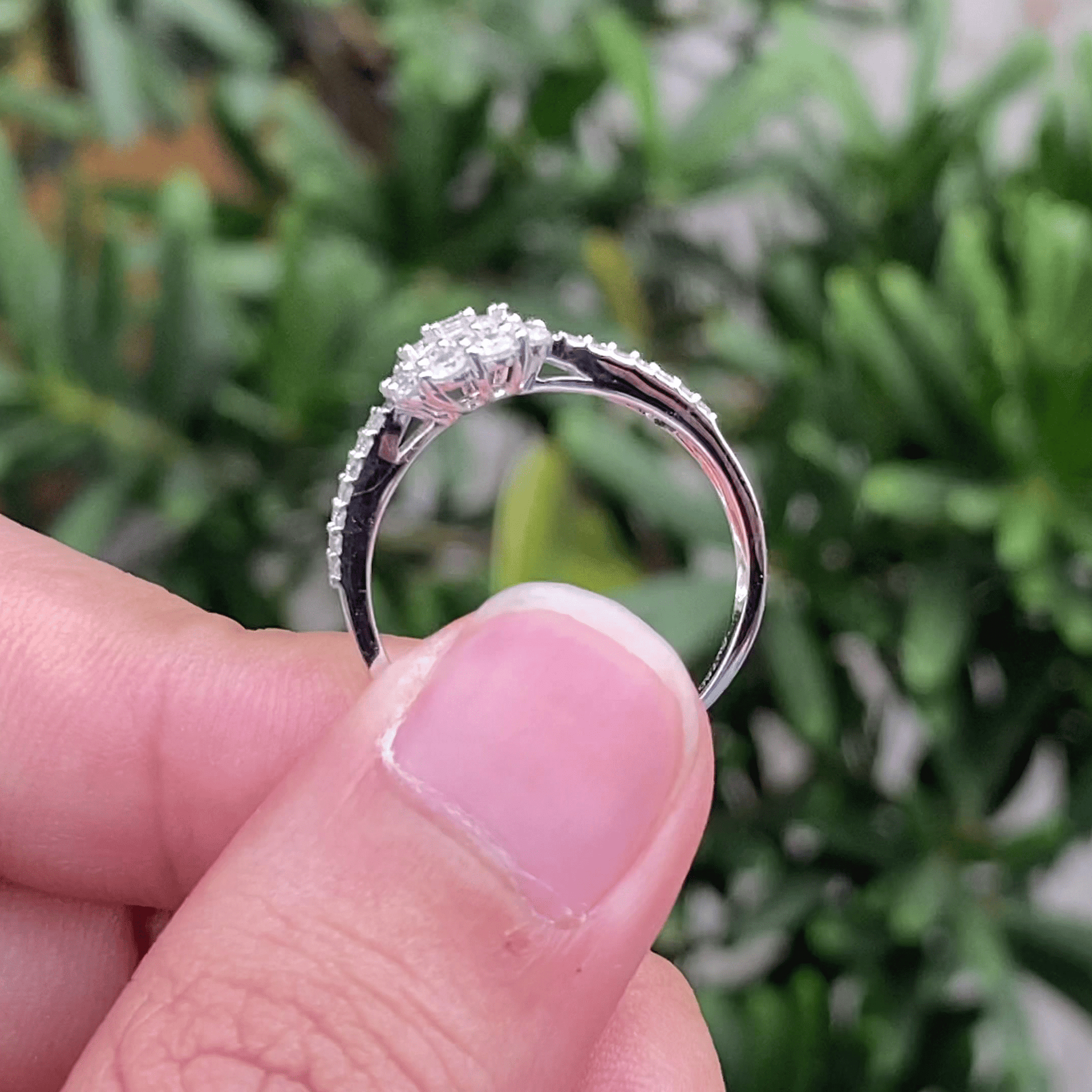 oem jewelry natural diamond 18k real gold custom rings jewelry for women