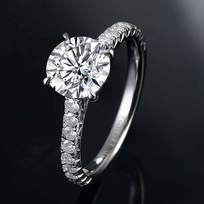 oem modern jewelry genuine white gold wholesale prices cvd hpht lab grown diamond fashion wedding ring