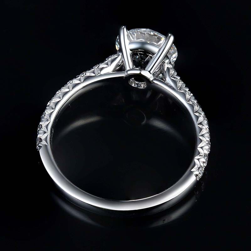 oem modern jewelry genuine white gold wholesale prices cvd hpht lab grown diamond fashion wedding ring