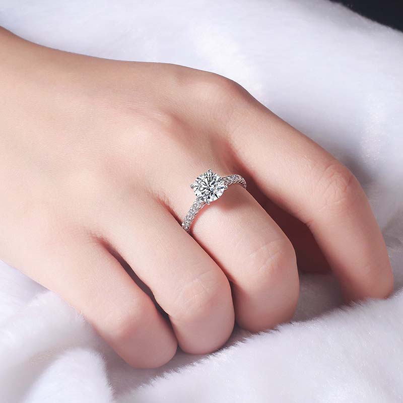 oem modern jewelry genuine white gold wholesale prices cvd hpht lab grown diamond fashion wedding ring