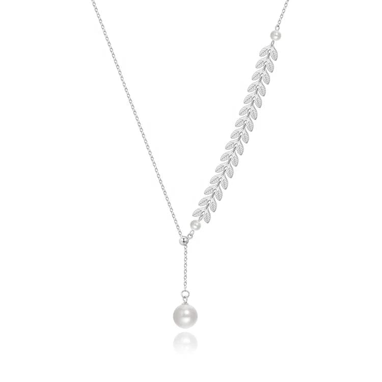 OEM&ODM 925 Silver 18K Gold Plated Natural Seawater Pearl Necklace Light Luxury Clavicle Chain Women Necklace