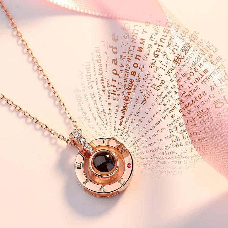 OEM&ODM 925 Sterling Silver Pendant Necklace I Love You Necklace 100 Languages Love Necklaces for Women Girlfriend