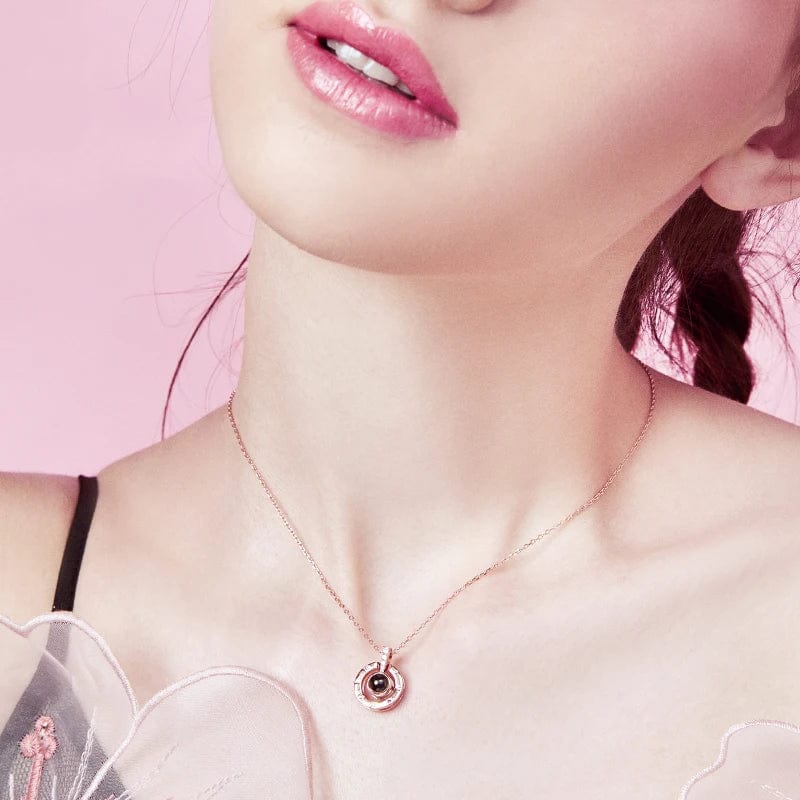 OEM&ODM 925 Sterling Silver Pendant Necklace I Love You Necklace 100 Languages Love Necklaces for Women Girlfriend