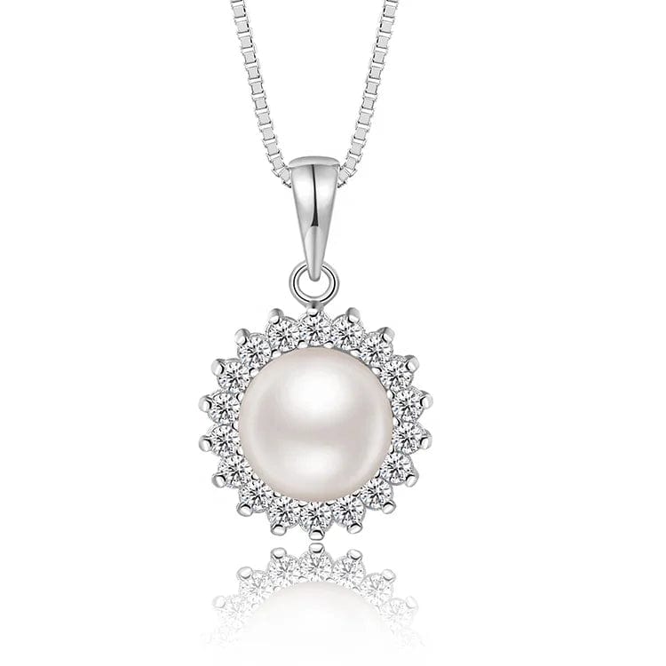 OEM&ODM Fashion Rose Gold Necklace Nature Pearl Pendant 925 Sterling Silver Gold Plated Custom Pendant Necklace