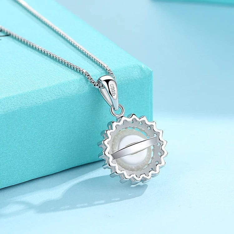 OEM&ODM Fashion Rose Gold Necklace Nature Pearl Pendant 925 Sterling Silver Gold Plated Custom Pendant Necklace