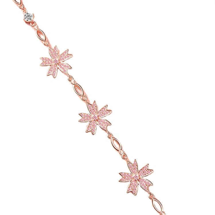 OEM&ODM Lucky Jewelry Simple Korean Women's Crystal Flower Bracelet Clover Sterling Silver Bracelet Bangle