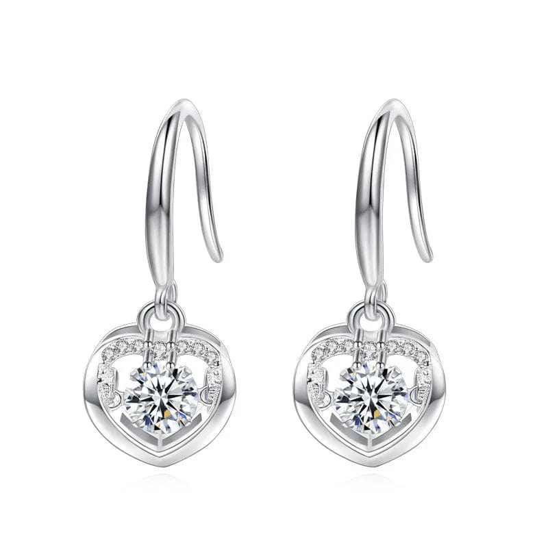 OEM&ODM  Vana Jewelry Crocheted Earrings Dancing Heartbeat Blue Cubic Zirconia Stud Earring