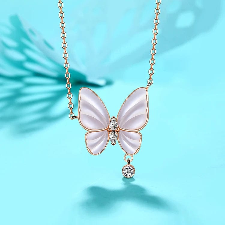 OEM&ODM VANA Sterling Silver Necklace Lovely Butterfly Charm Beautiful Noble Woman Statement Ladies Collar Necklace