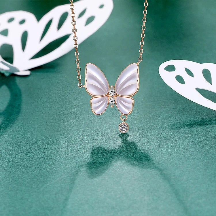 OEM&ODM VANA Sterling Silver Necklace Lovely Butterfly Charm Beautiful Noble Woman Statement Ladies Collar Necklace