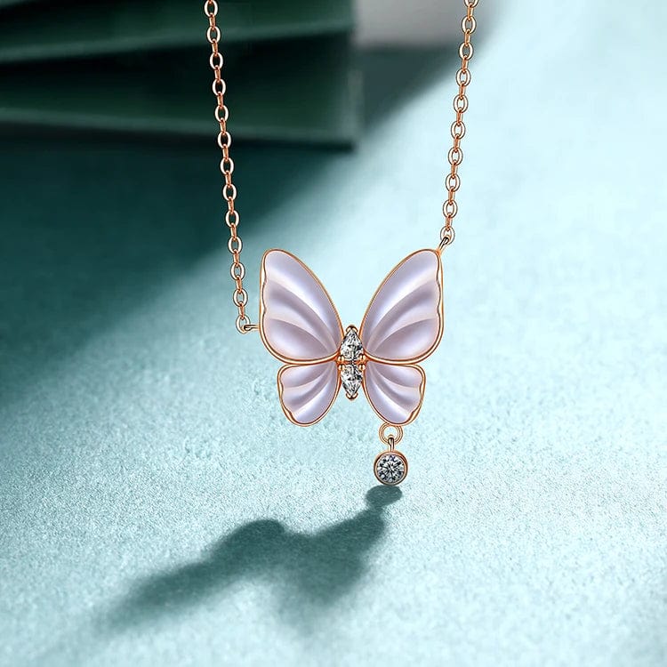 OEM&ODM VANA Sterling Silver Necklace Lovely Butterfly Charm Beautiful Noble Woman Statement Ladies Collar Necklace