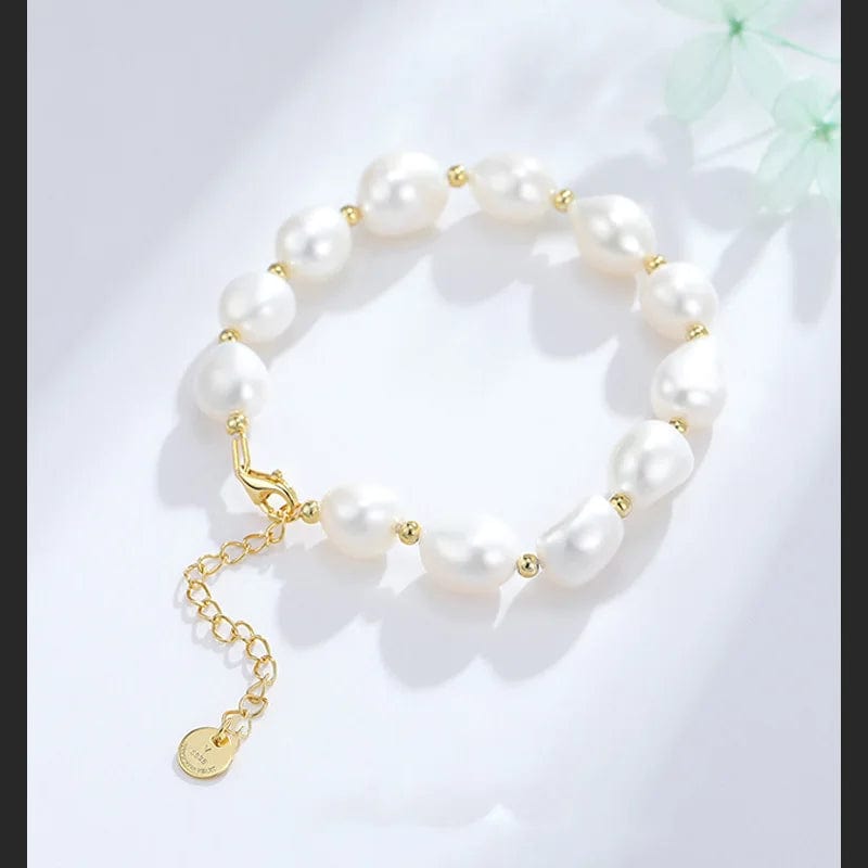 OEM&ODM Wholesale Turkish jewelry Sterling Silver 925 14k Gold Plated Pearl Beads Bracelets Jewelry