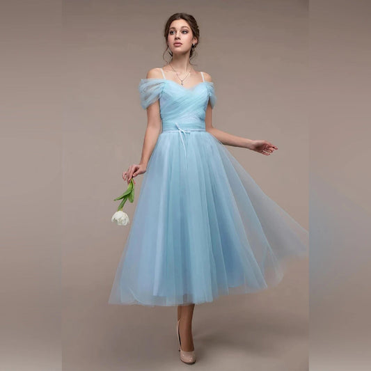 off the shoulder Pleats Chiffon Princess dress Tulle ball gown homecoming quinceaneras Sweetheart Prom Dresses party Evening rob
