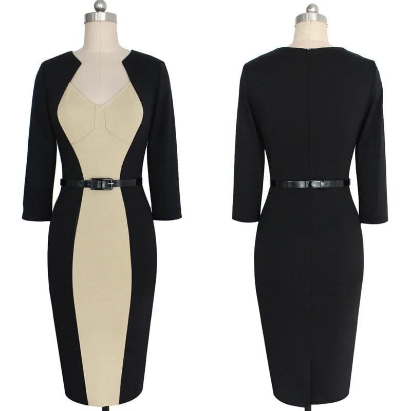 Offical lady casual bodycon short dress elegant classic style guangzhou factory all types of ladies dresses