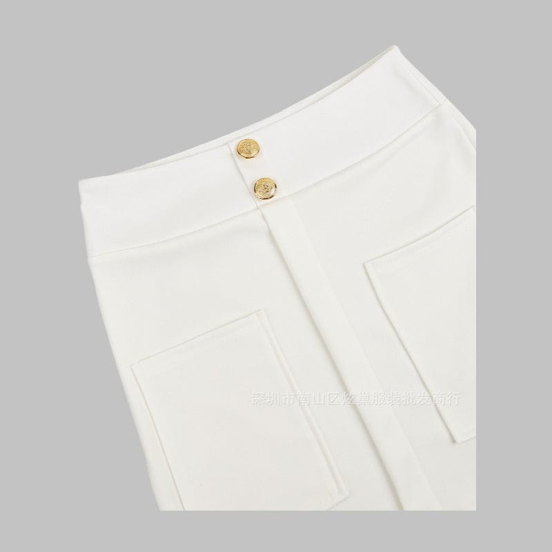 Office ladies sets women new small suit long sleeve solid color top with mini skirt two piece set women's clothing