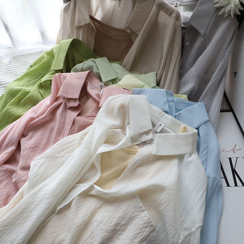 Office Smart Plain White Button up Shirt for Ladies