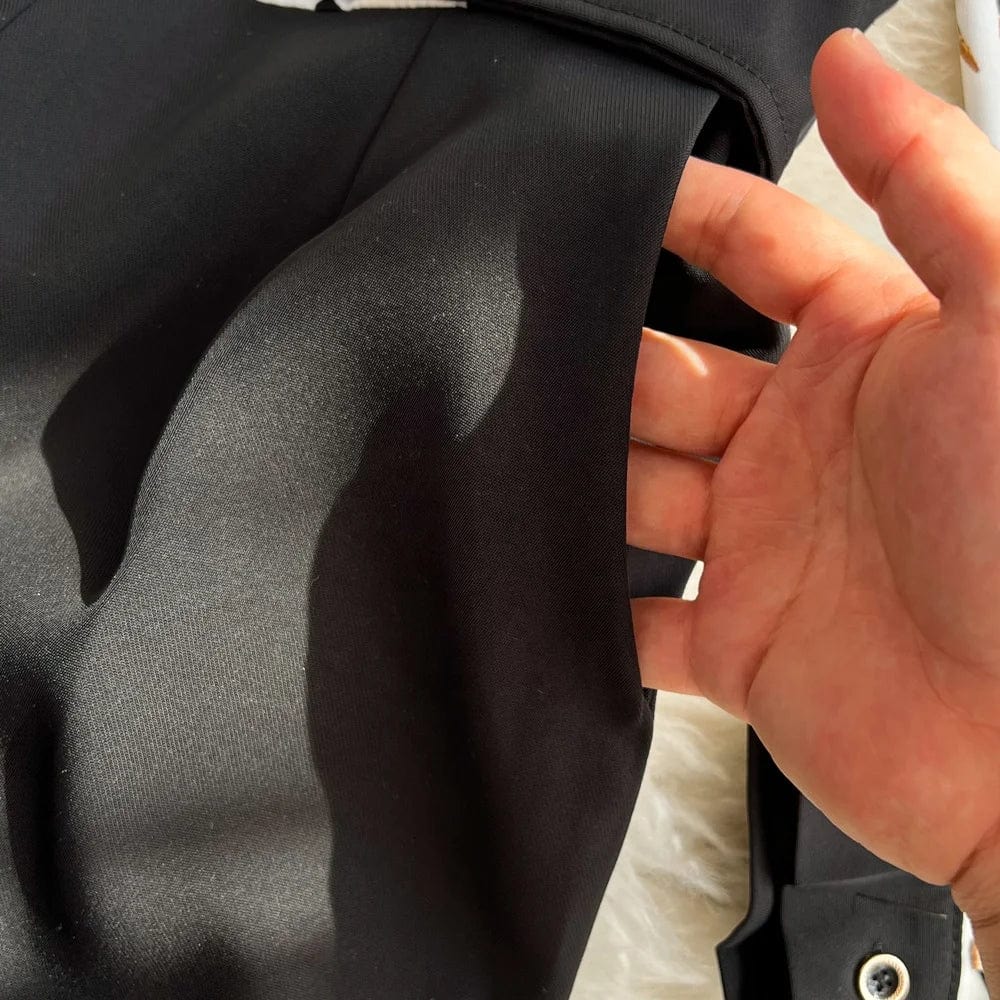 OL Professional Long Sleeve V-Neck Casual High Waist Straight Leg Wide Leg Pants Jumpsuit