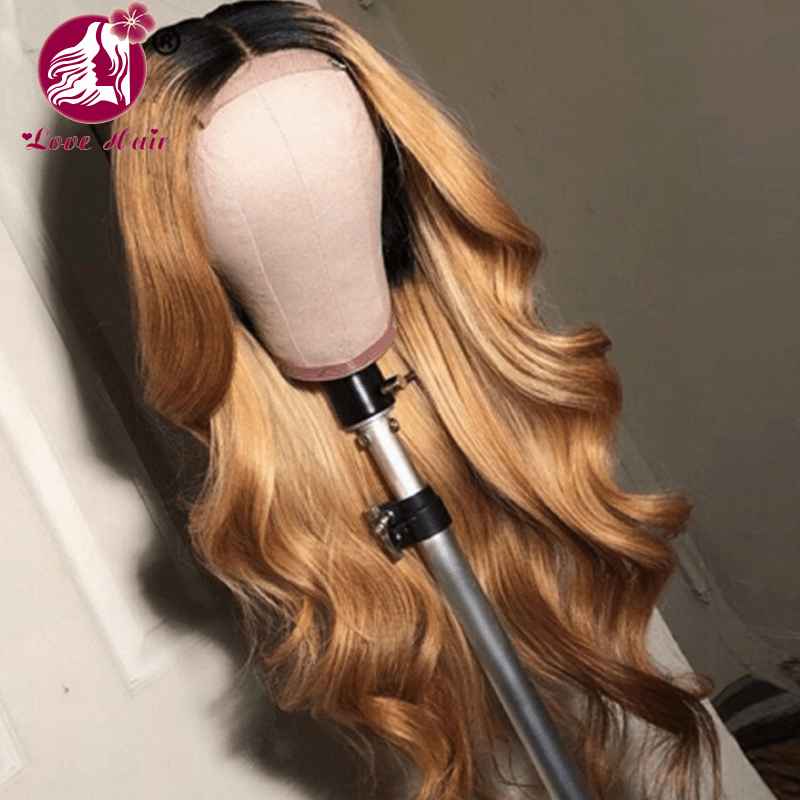 Ombre 1b 27 color Brazilian Body Wave 5*5  Closure Wig Human Hair 99j Lace Frontal Pre Plucked HD Lace Wig For Women