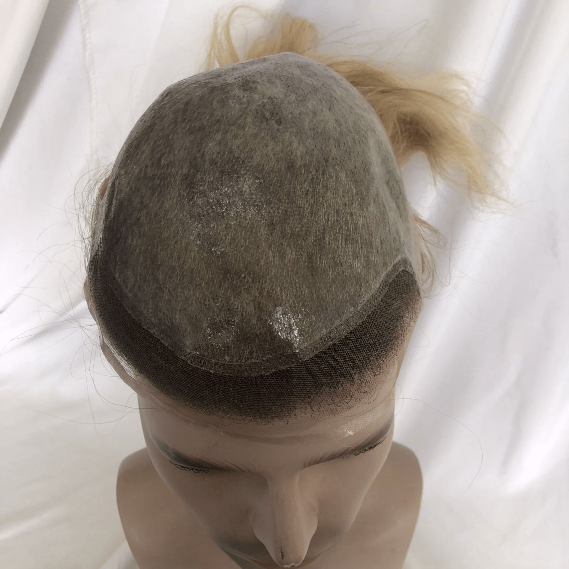 Ombre Blonde 4T22 Toupee Lace with PU Brazilian Hair Mens Toupee 100% Human Hair Man Toupee Hair System