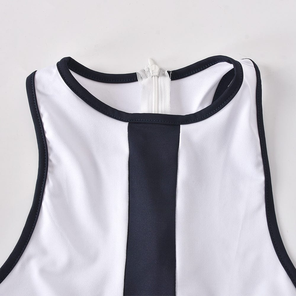 One Piece Jumpsuit Women Sexy Bodysuit Sleeveless Playsuit Patchwork Turtle Neck Bodysuit Hollow Out Rompers Women Jumpsuit