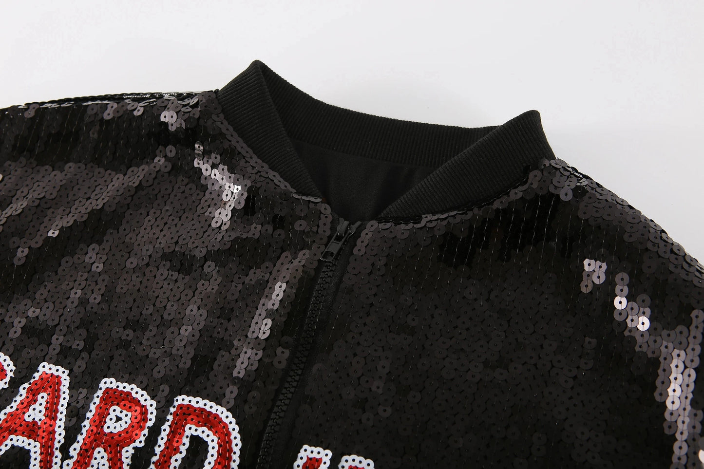 one size / 1 custom nfl cardinals stand-up collar sequins girl's plus size sports baseball uniform women sequins jacket