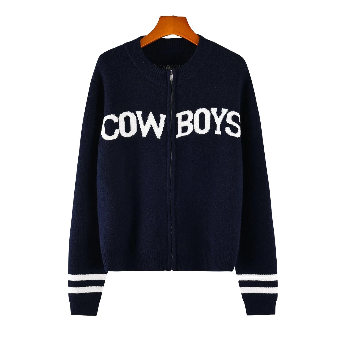 one size / 1 custom Nfl cowboys Knit jacket  plus size women knit sweater women zipper sweaters