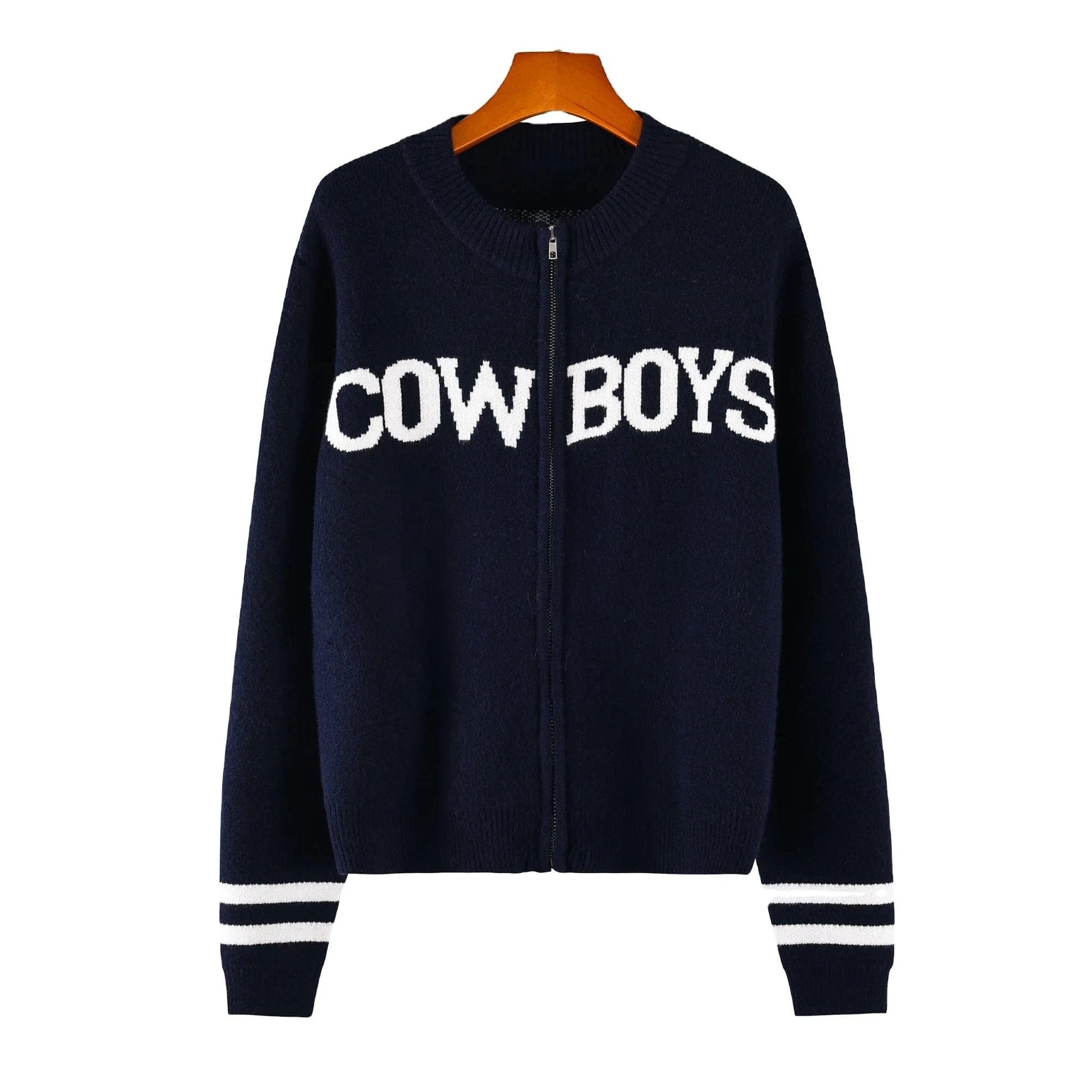 one size / 1 custom Nfl cowboys Knit jacket  plus size women knit sweater women zipper sweaters