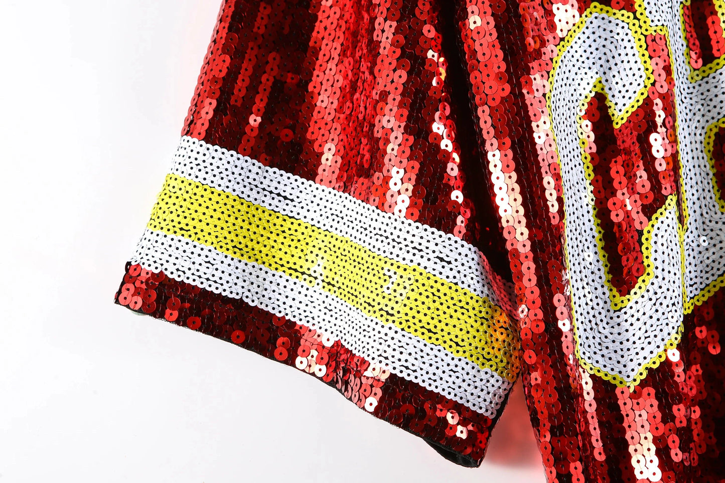 one size / 1 hot sale nfl Style Blue Party Dresses Sequin chiefs KC fashion casual dress Women sequins long t shirt dress