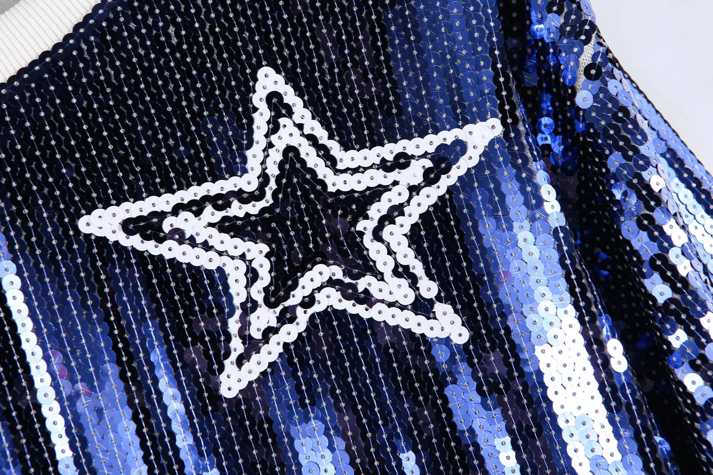 one size / 1 New Arrival nfl Style Blue Party Dresses Sequin Dallas Cowboys Dress Women sequins long t shirt dress