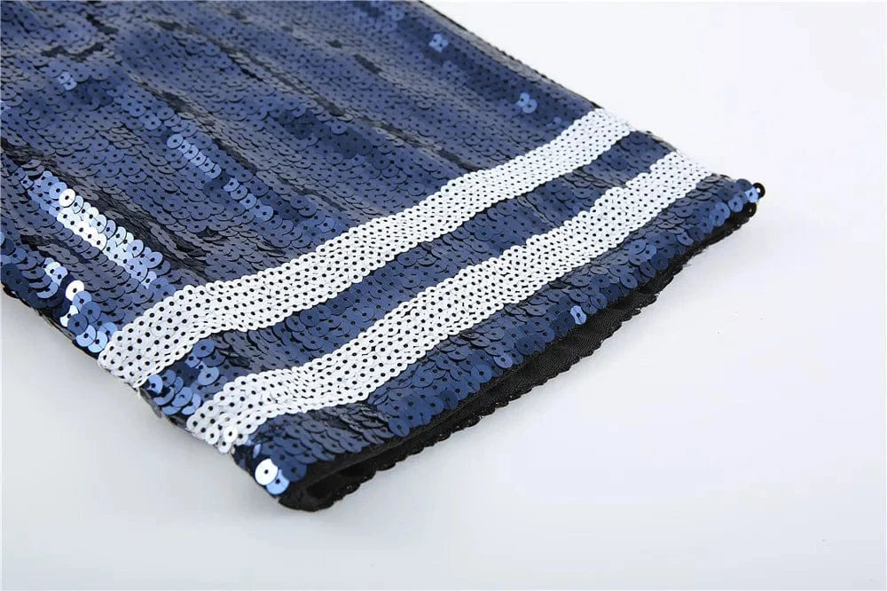 one size / 1 New Arrival nfl Style Blue Party Dresses Sequin Dallas Cowboys Dress Women sequins long t shirt dress