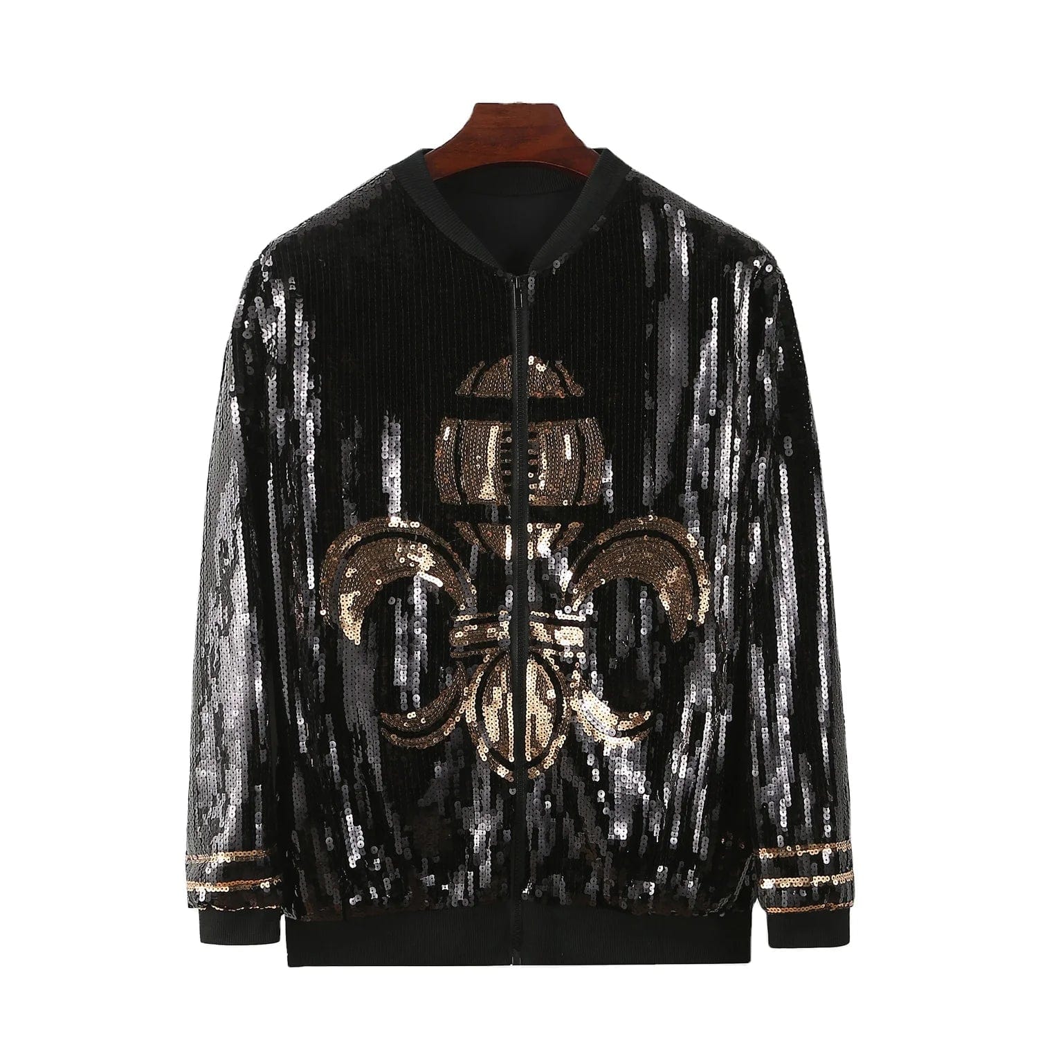 one size / 1 new One size fit all size sexy tight short top nfl saints jackets women sequin zipper jackets