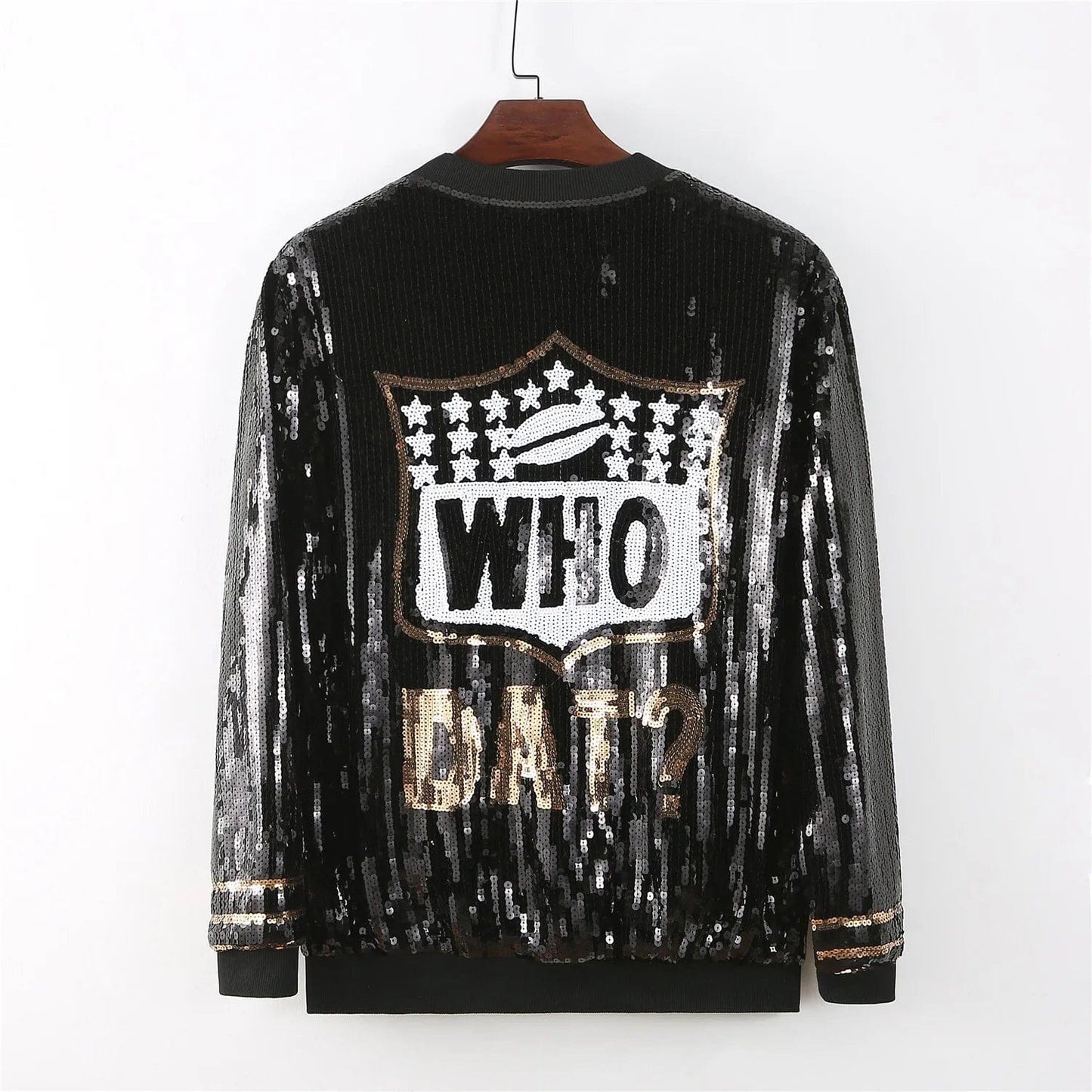 one size / 1 new One size fit all size sexy tight short top nfl saints jackets women sequin zipper jackets