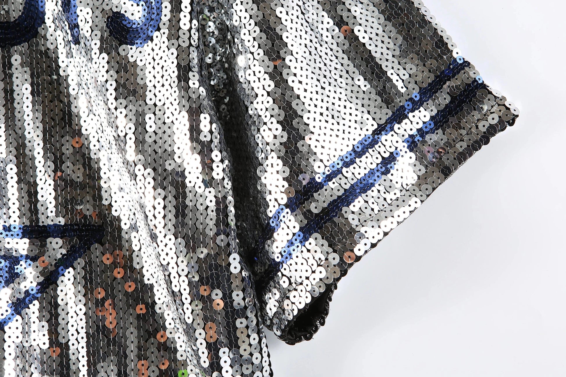 one size / 1 / Polyester new custom nfl cowboys shirts girl sexy sequins short t shirt  women sequins crop top