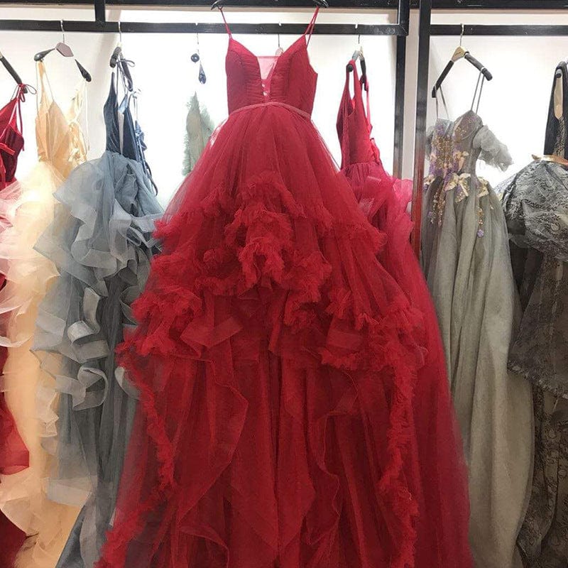 one size / 2 / 50cm A Line Light Champagne Spaghetti Straps Ruffles Bridal Gown Organza Hemline Pleating Tulle Evening Dress Vestido de novia