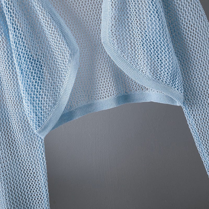 One size fits all Lantern sleeve knitted shawl Summer Thin Loose Air Conditioned Shirt Cover with Hollow Small Sweetheart