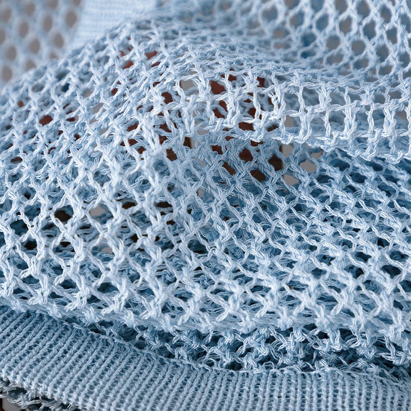 One size fits all Lantern sleeve knitted shawl Summer Thin Loose Air Conditioned Shirt Cover with Hollow Small Sweetheart