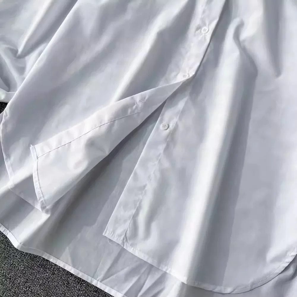 One size  New solid color shirts for spring and autumn seasons medium length fashionable long sleeved sun protection shirts