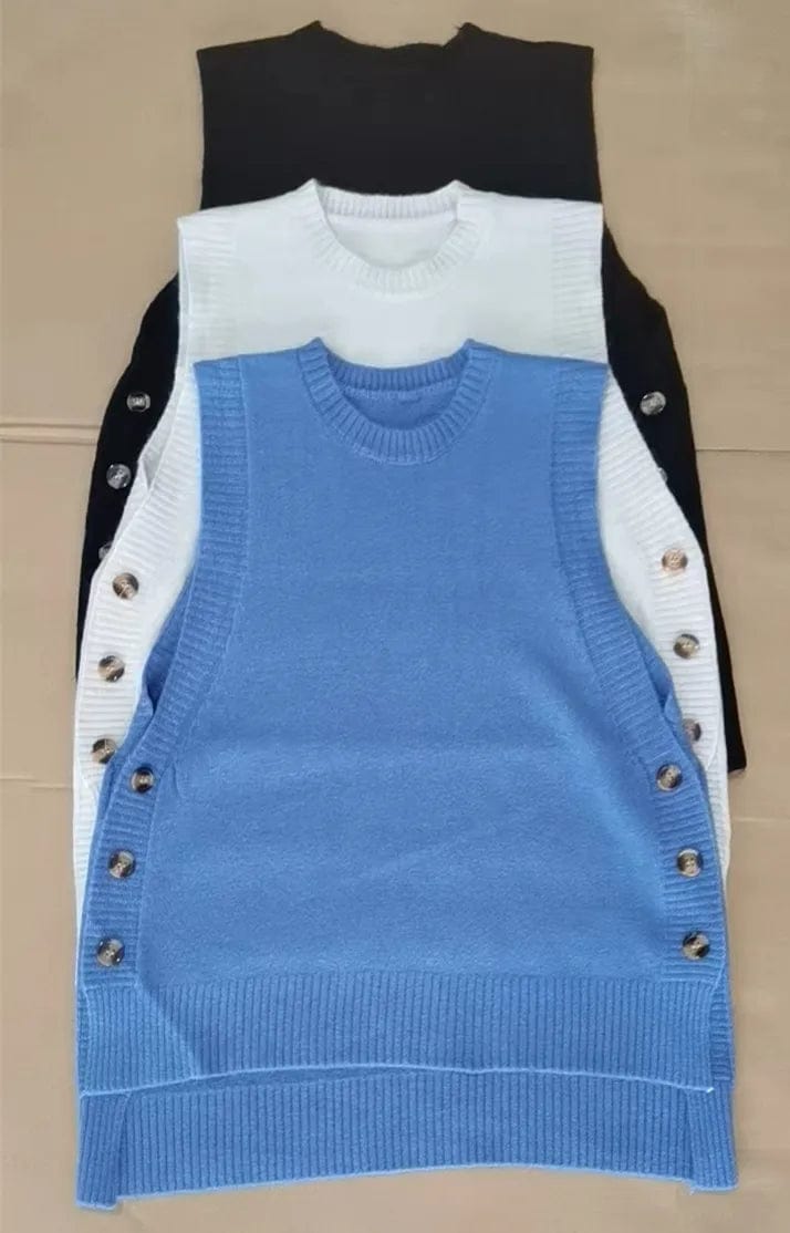 One size vest Spring and Autumn New Loose Sleeveless Top Overlay knitwear Women's Sweater