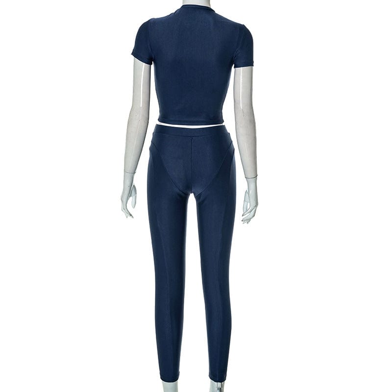 Online shopping 2023 summer outfits short sleeve fitness gym sports 2 piece set women