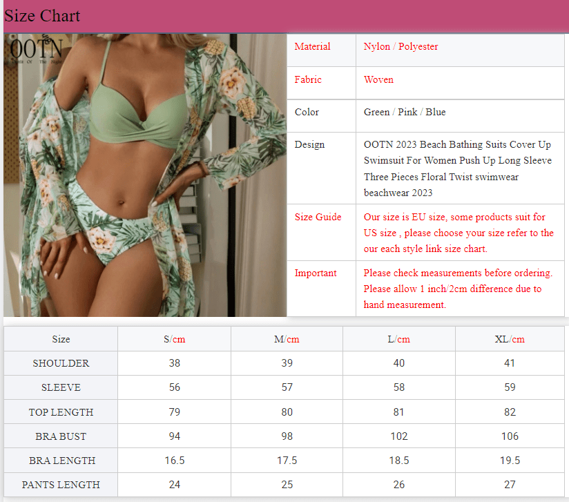 OOTN 2023 Beach Bathing Suits Cover Up Swimsuit For Women Push Up Long Sleeve Three Pieces Floral Twist swimwear beachwear 2023