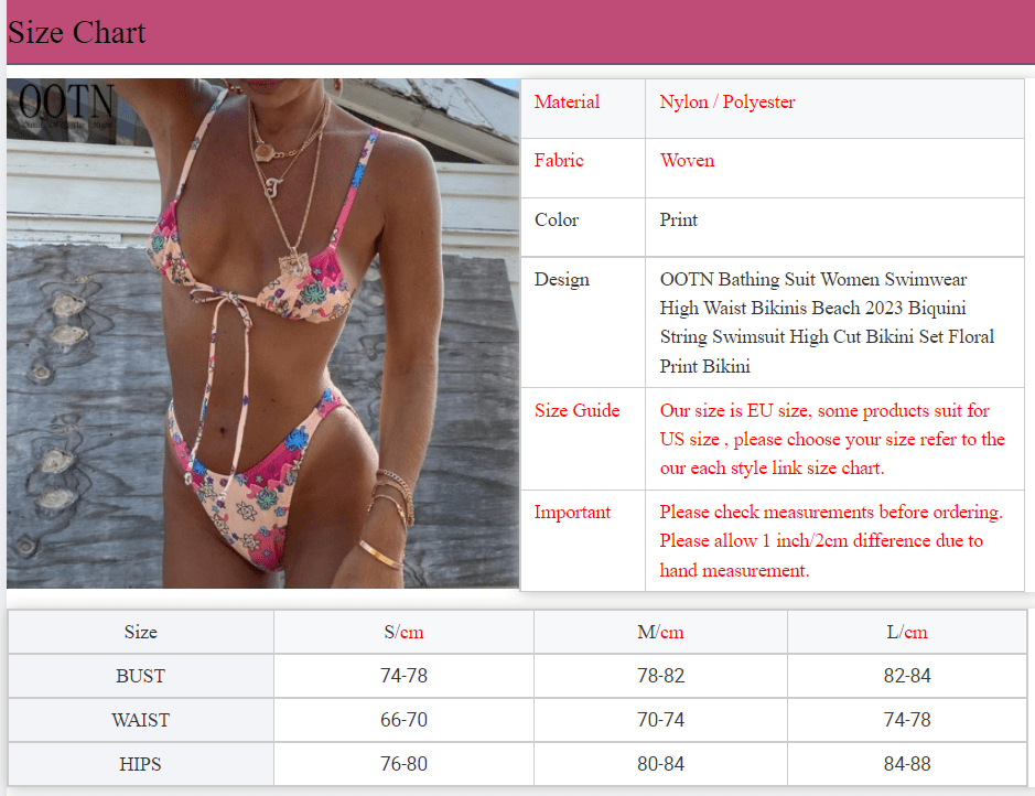 OOTN Bathing Suit Women Swimwear High Waist Bikinis Beach 2023 Biquini String Swimsuit High Cut Bikini Set Floral Print Bikini