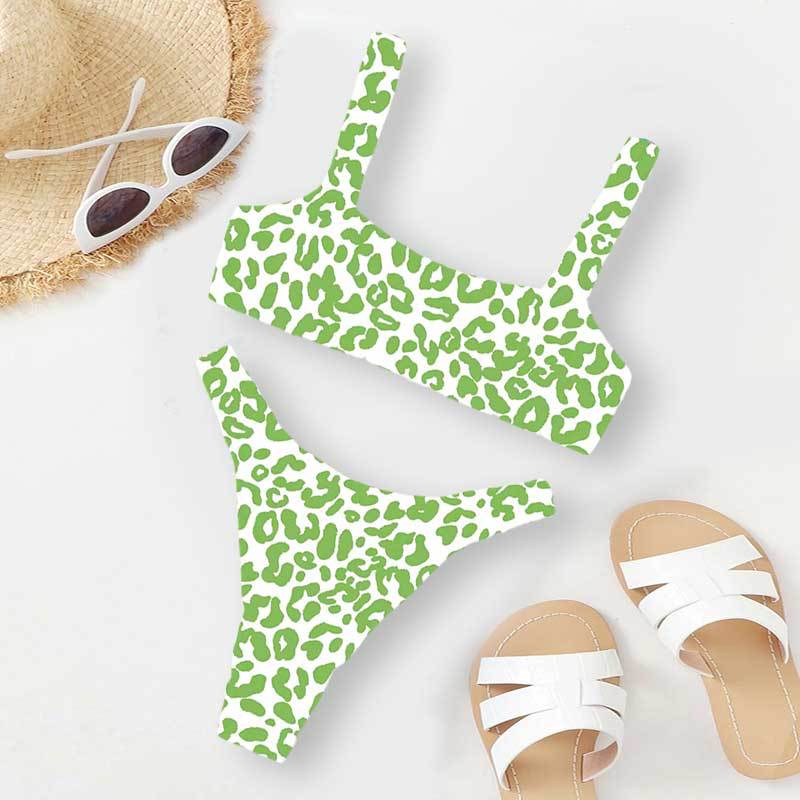 OOTN Female Cut Out Bathing Suit Swimwear 2023 Women Orange Leopard Push Up Padded Thong Swimsuit Sexy Micro Bikini