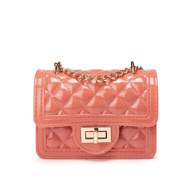 Orange Ladies new pink red transparent colorful purses and bags mini handbag jelly shoulder bag bags for women girls