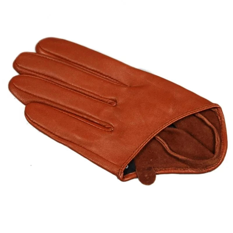 Orange Wholesale sheepskin leather party dress texting women sex gloves