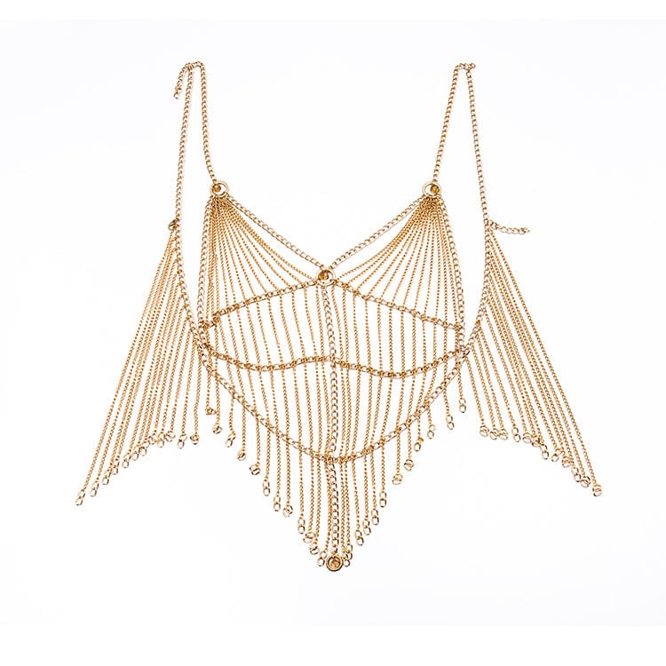 Original Design Sexy Body Jewelry Bra Chain Long Tassel Halter Jewelry Summer  Bikini Night Bar Sexy Body Belly Chain Wholesale