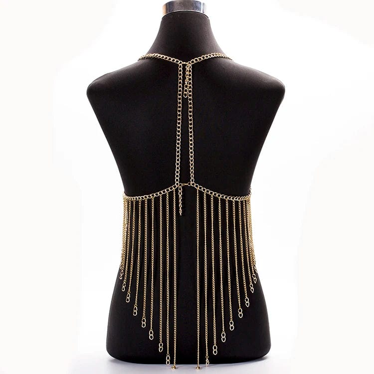 Original Design Sexy Body Jewelry Bra Chain Long Tassel Halter Jewelry Summer  Bikini Night Bar Sexy Body Belly Chain Wholesale